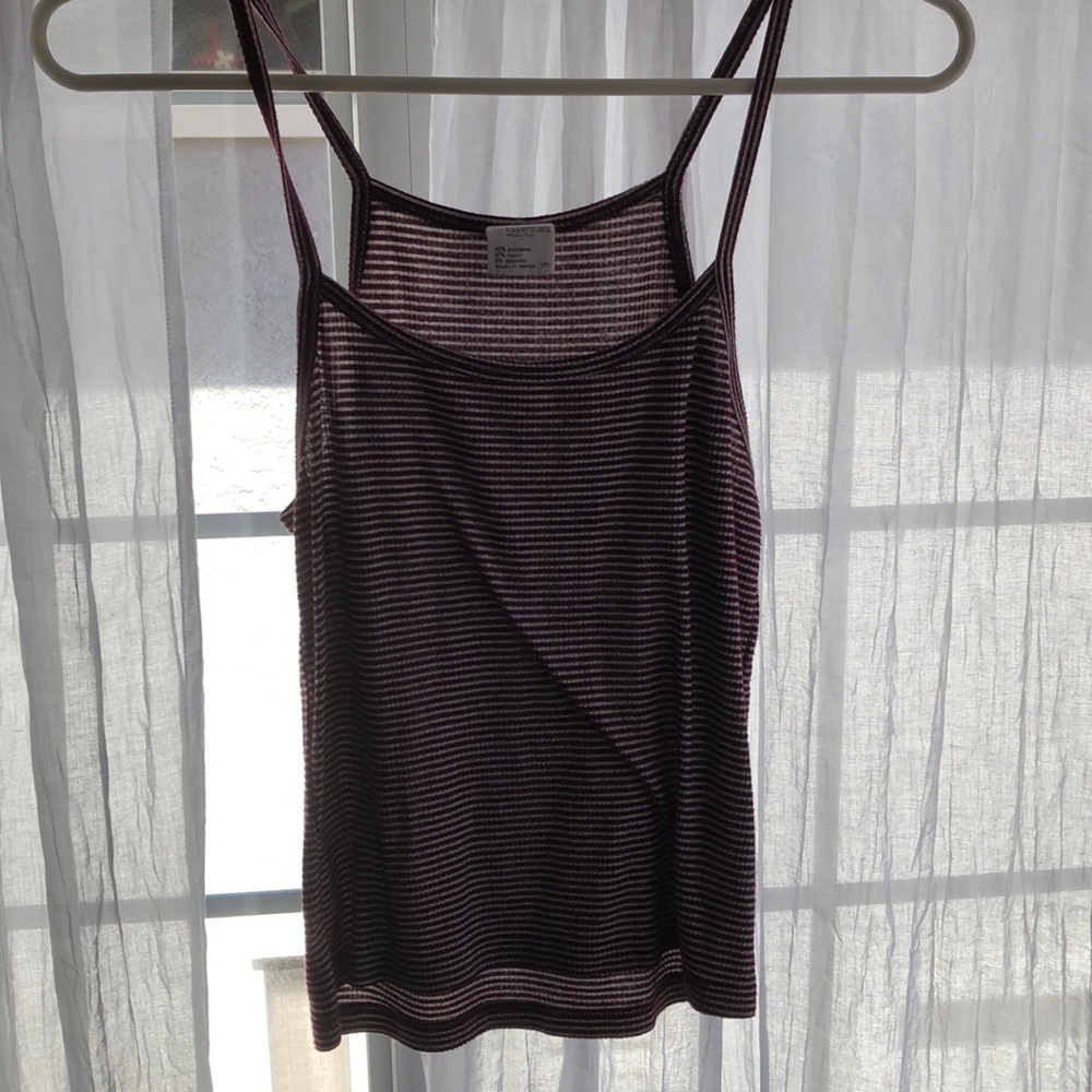 tillys white and red striped tank top